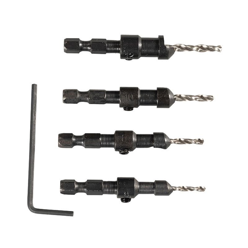 Juego de Brocas Avellanadora HSS Hex 4 Piezas Makita D-734551