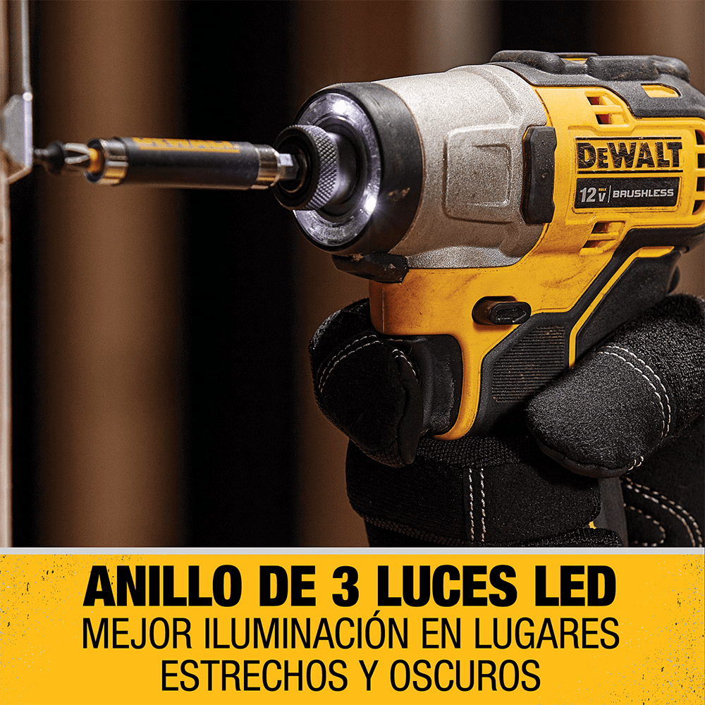 Taladro de Impacto Inalámbrico 1/4'' 12V Xtreme Dewalt DCF801B-B34
