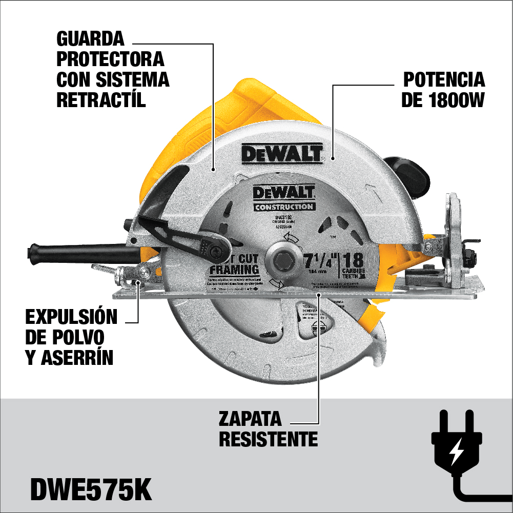 Sierra Circular DeWalt 7-1/4