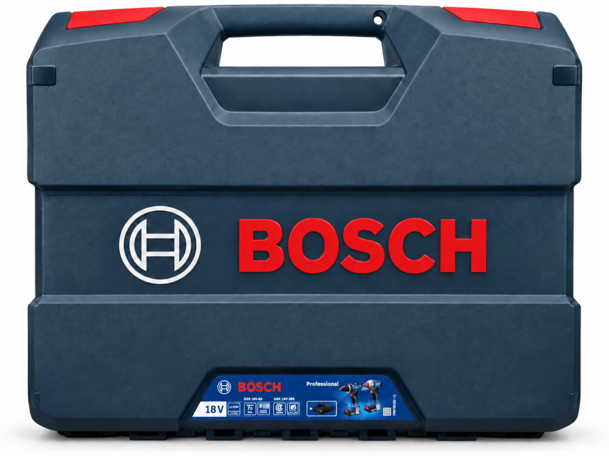 COMBO BOSCH GSB 18V-65 + GDX 18V-285 + GBA 18V 4.0 Ah + CARG. Y MALETA - 0615.A50.0DB5