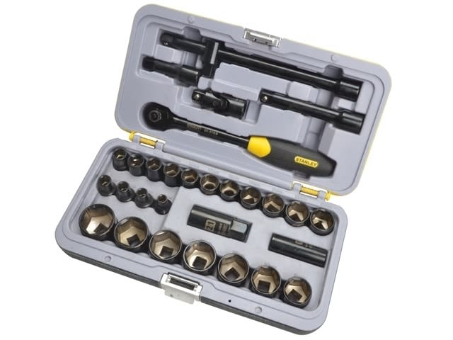 Juego de Dados Fatmax Cromo Negro 30 Piezas Stanley 94-6623