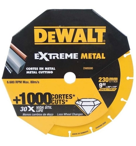 DISCO DIAMANTADO PARA CORTE METAL 9