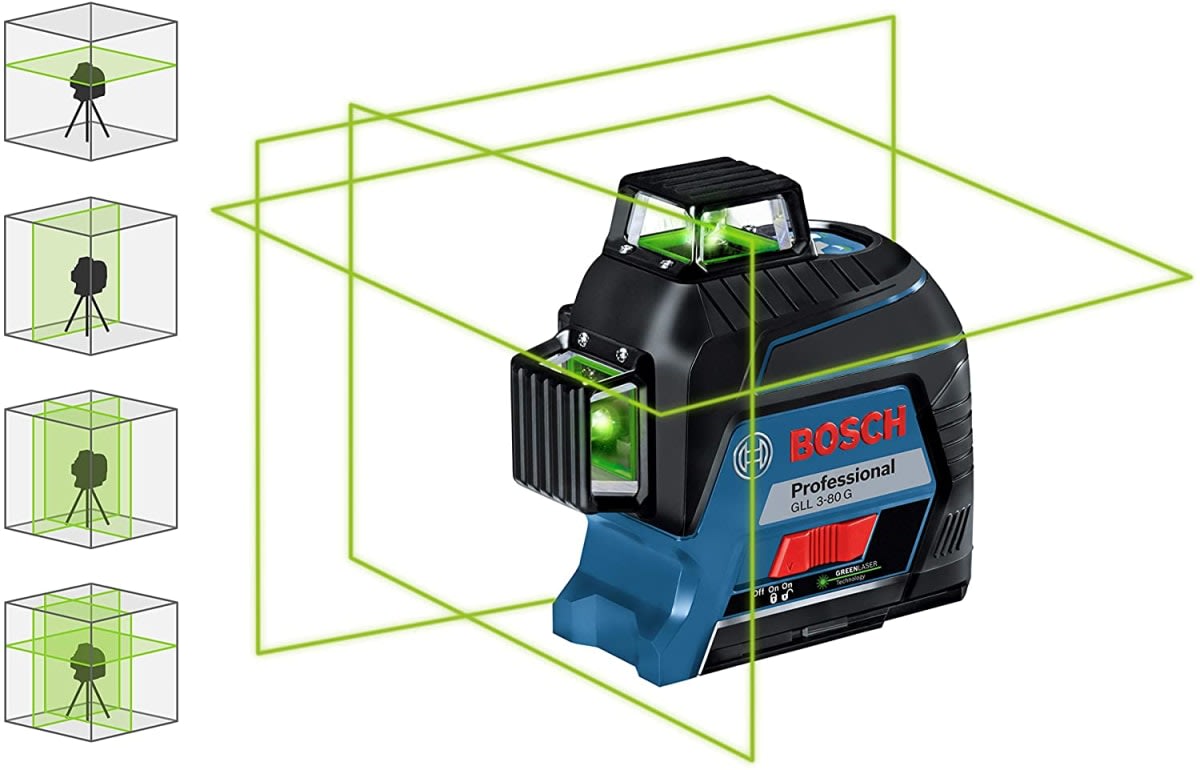 Nivel Láser de 3 Líneas 360° Bosch GLL 3-80 G – 0601.063.Y002
