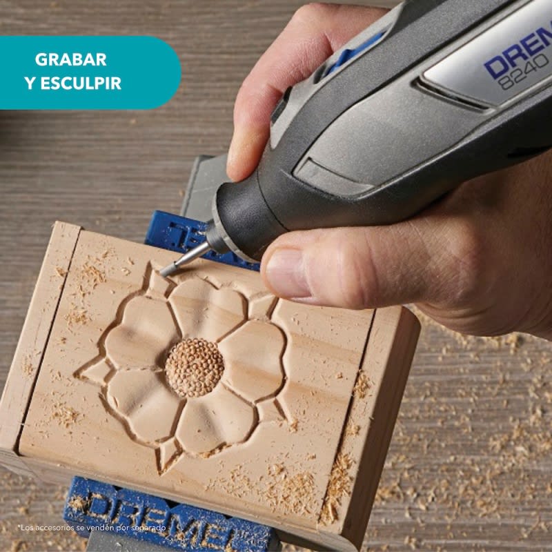 Minitorno 12V 35000 Rpm 1 Bat y Carg + 5 Accs Dremel 8240 F013.824.0LD6