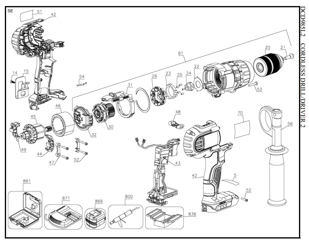 KIT ENGRANAJE DCD985-T1 DEWALT - N211314 DEWALT (N211314)1