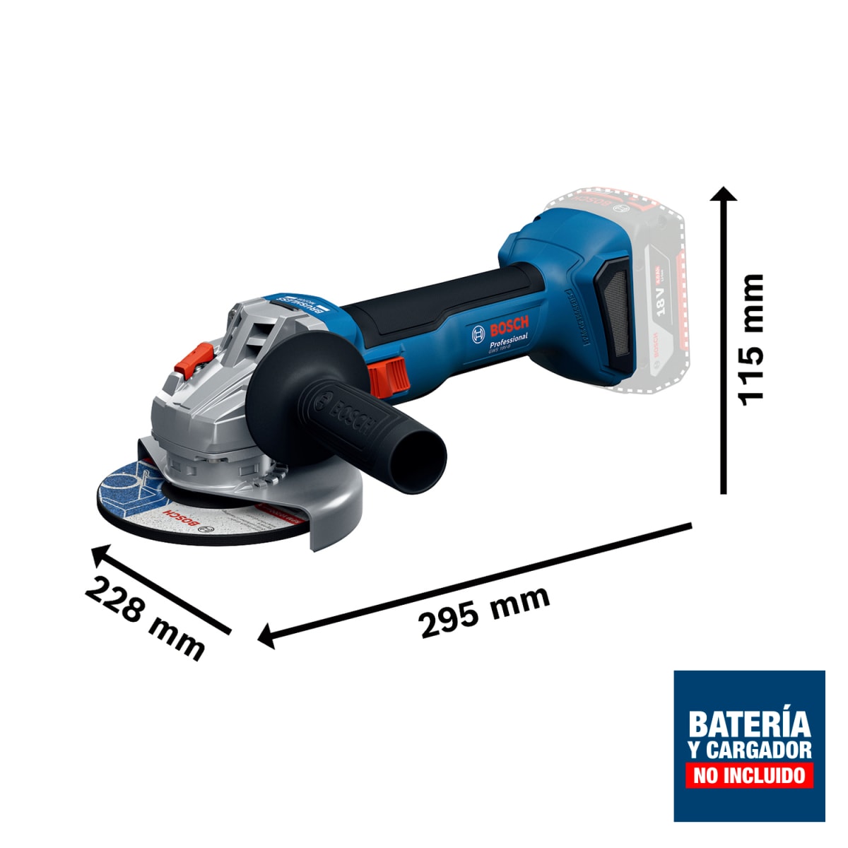 Esmeril Angular Bosch GWS 18V-8 4.5