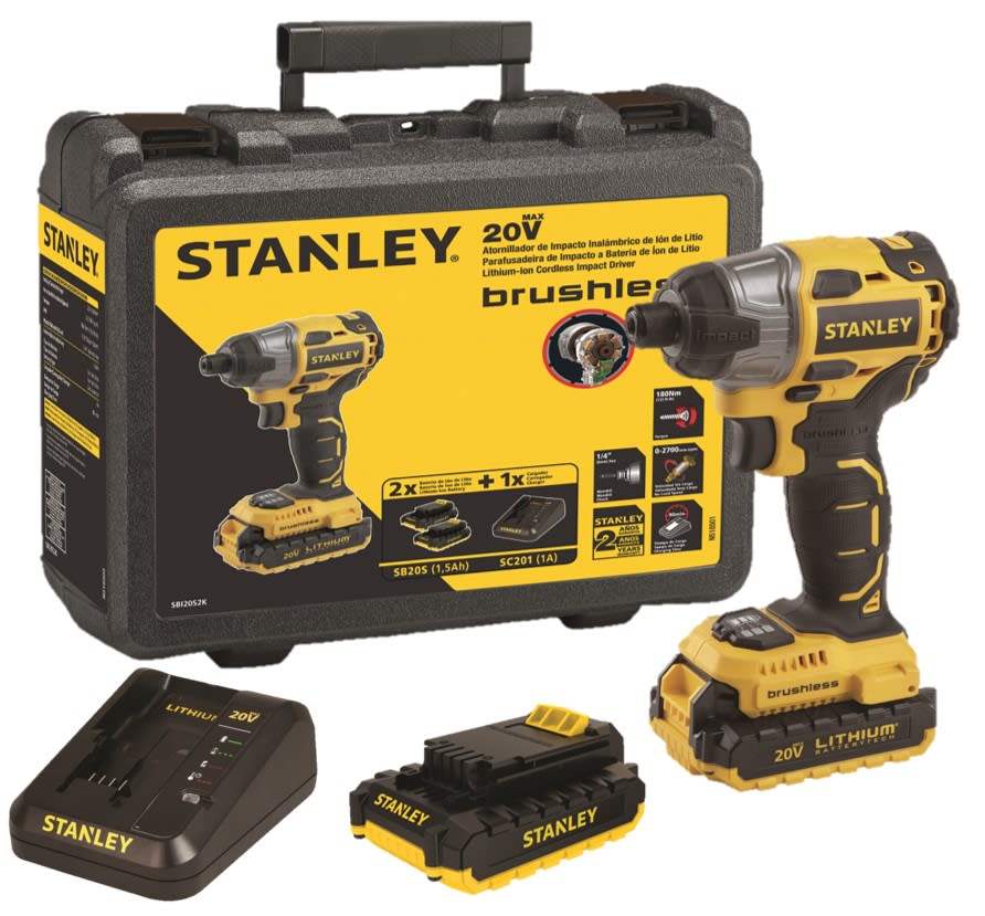 ATORNILLADOR DE IMPACTO INALAMBRICO BRUSHLESS 20V SBI20S2K1
