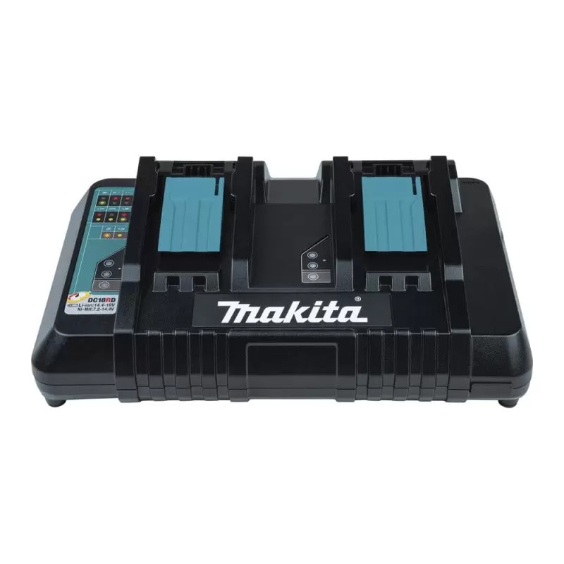 Set de 2 Baterías 18V LXT 5.0 Ah + Cargador Doble + MakPac Makita 197629-21