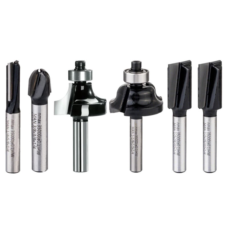 Set 6 Fresas Vástago 1/4