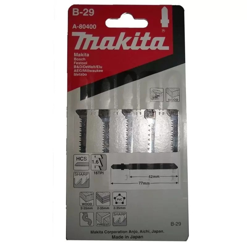 HOJA SIERRA CAL. PARA MADERA 42MM T119 5UNID MAKITA A-804001
