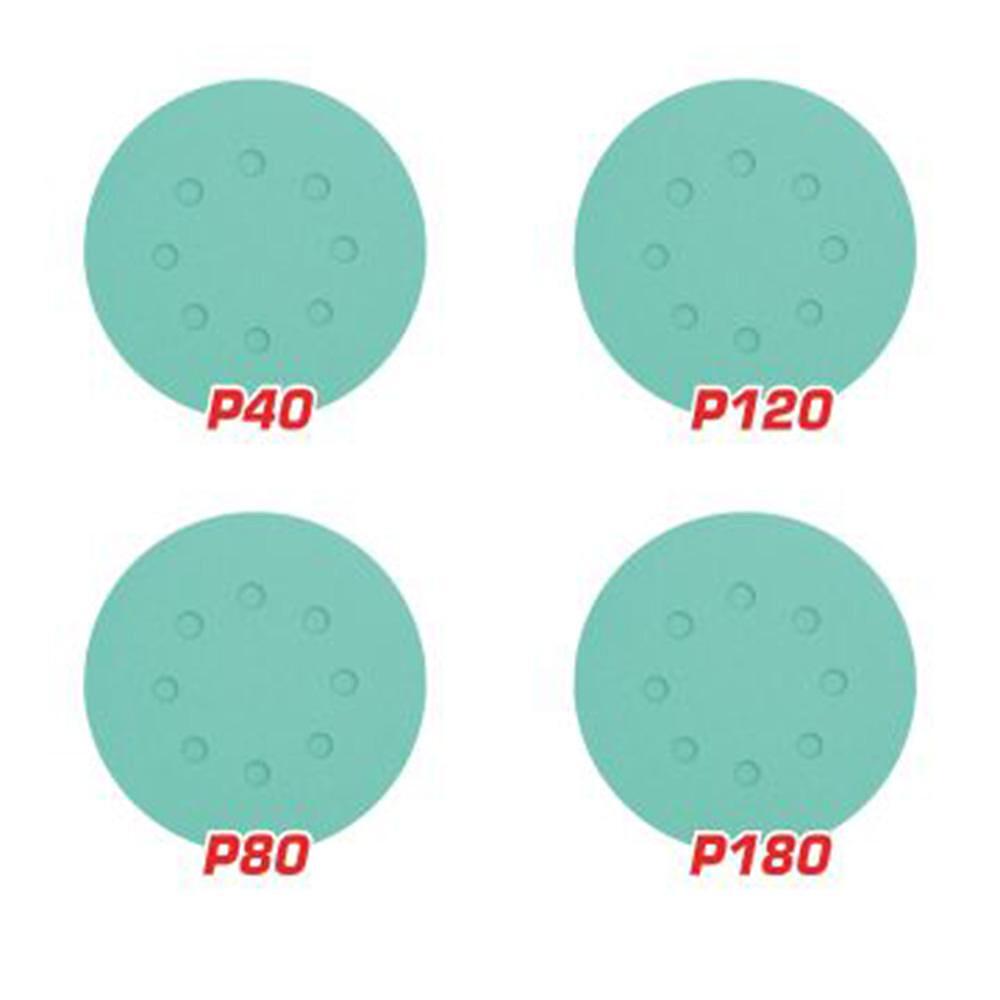 Set Lijas Circulares 125Mm 50Pcs/Set P40+P80+P120+P180 Total TAC1250502