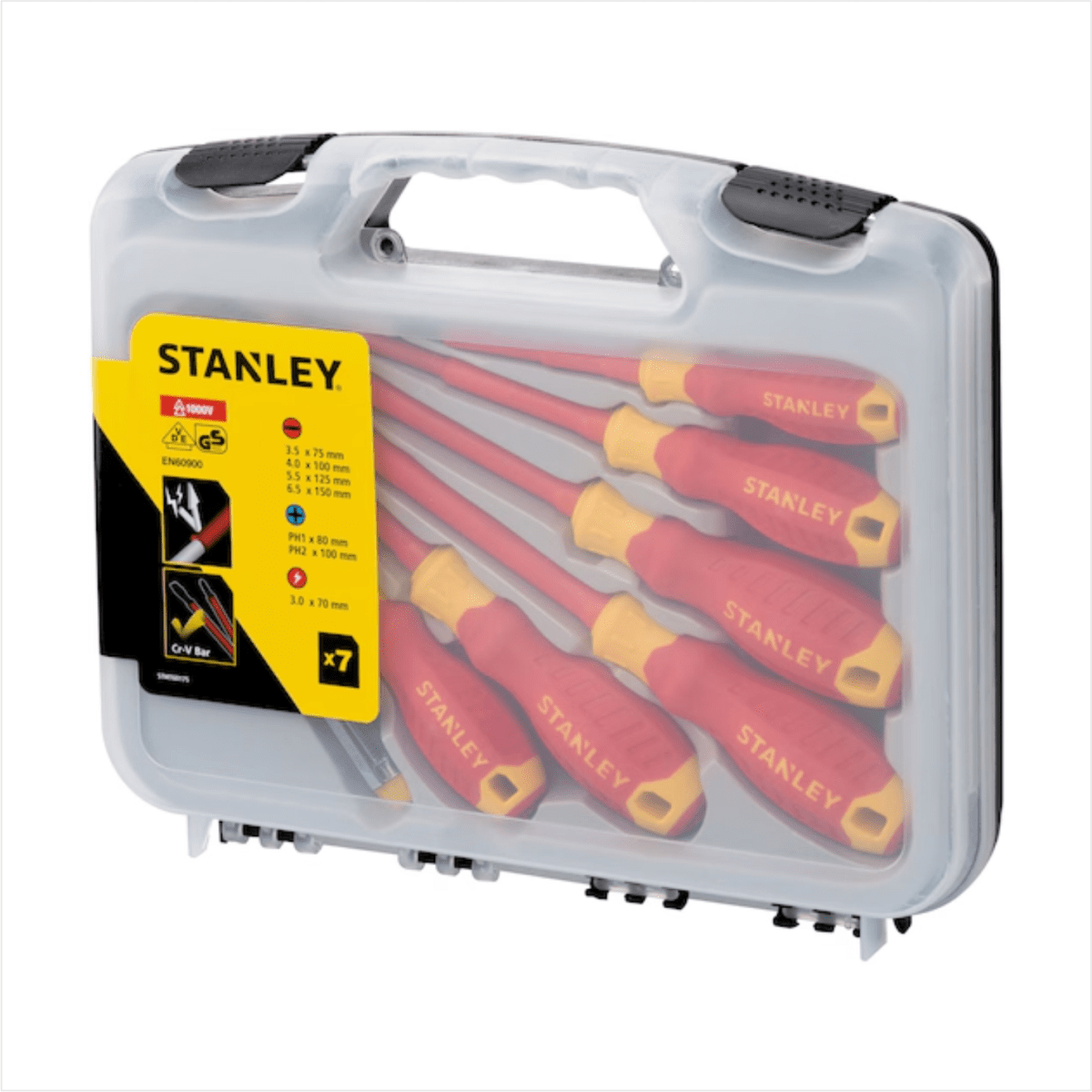 Juego de 7 Destornilladores Aislados 1000V MaxSteel Stanley STMT60175-LA2