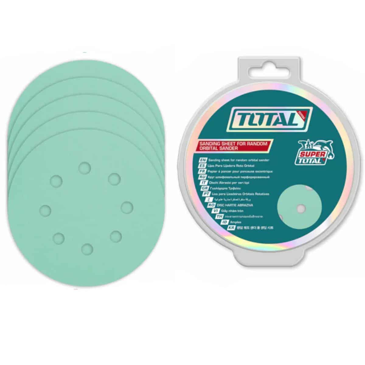 Set Lijas Circulares 125Mm 50Pcs/Set P40+P80+P120+P180 Total TAC1250503