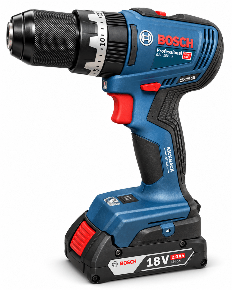 COMBO BOSCH GSB 18V-65 + GDX 18V-285 + GBA 18V 4.0 Ah + CARG. Y MALETA - 0615.A50.0DB2