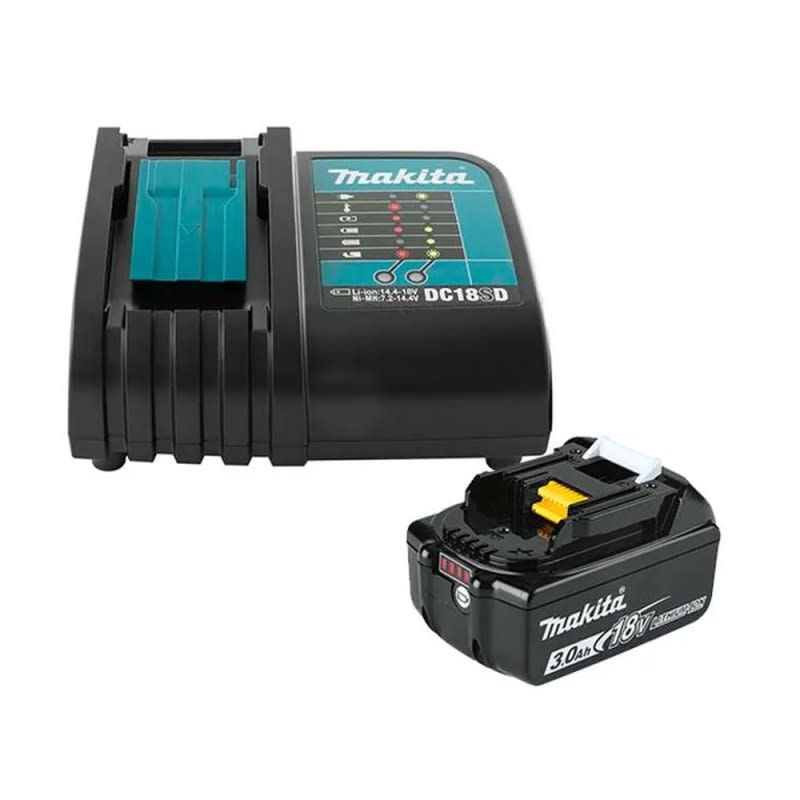 Taladro Percutor 1/2? 18V LXT BL Inc 1 Bat y Carg Makita DHP487SF + SET DE BROCAS Y PUNTAS D-402004