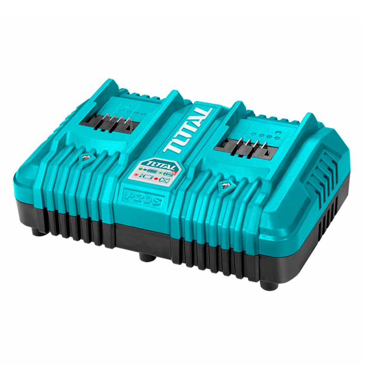 Cargador Rápido Doble Para Batería 4.0Ah Lition Ion 20v Total TCLI20342