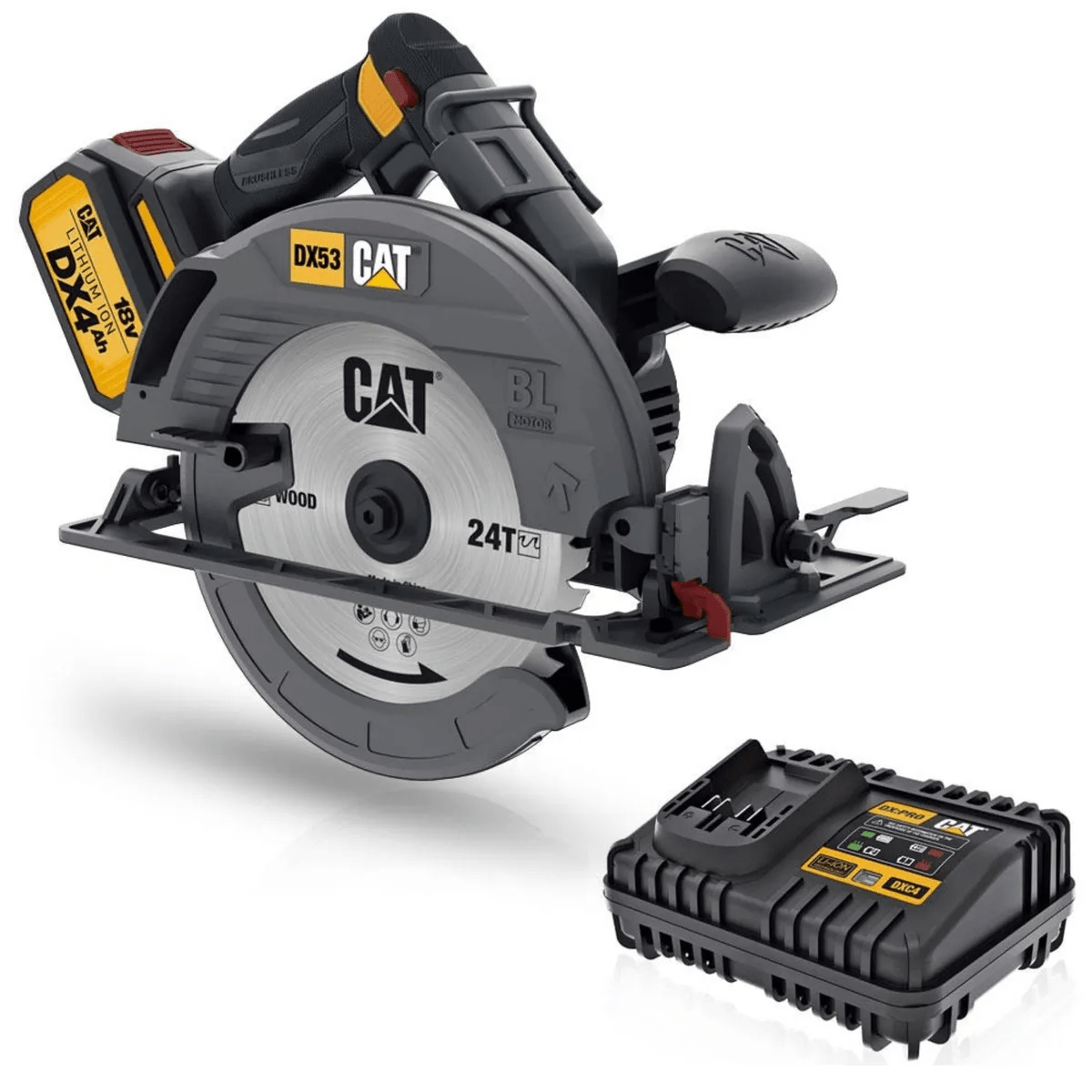 COMBO SIERRA CIRCULAR DX5040B + DXB4K (BAT+CARG 4AH) CATERPILLAR1