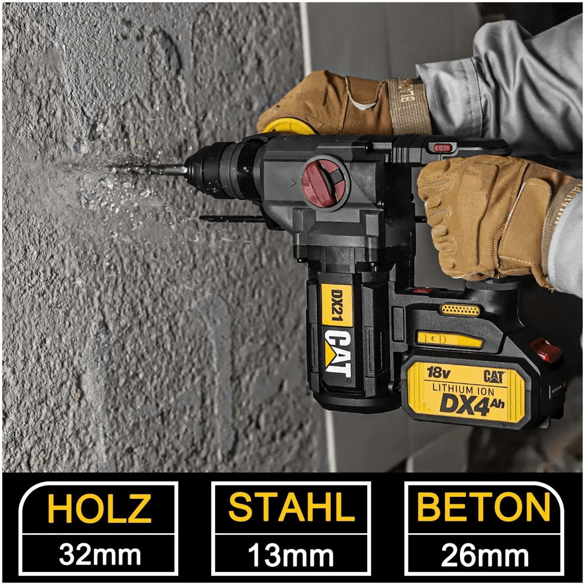COMBO ROTOMARTILLO PLUS DX21B + DXB4K (BAT+CAR 4AH) CATERPILLAR2