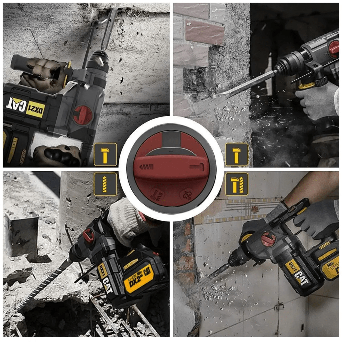 COMBO ROTOMARTILLO PLUS DX21B + DXB4K (BAT+CAR 4AH) CATERPILLAR3
