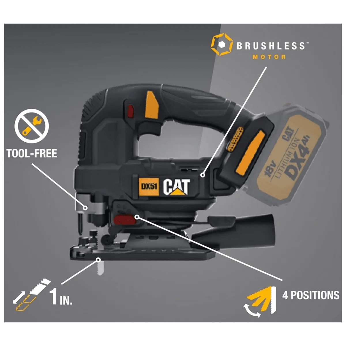 COMBO SIERRA CALADORA DX5270B+ DXB4K (BAT+CAR 4AH) CATERPILLAR2