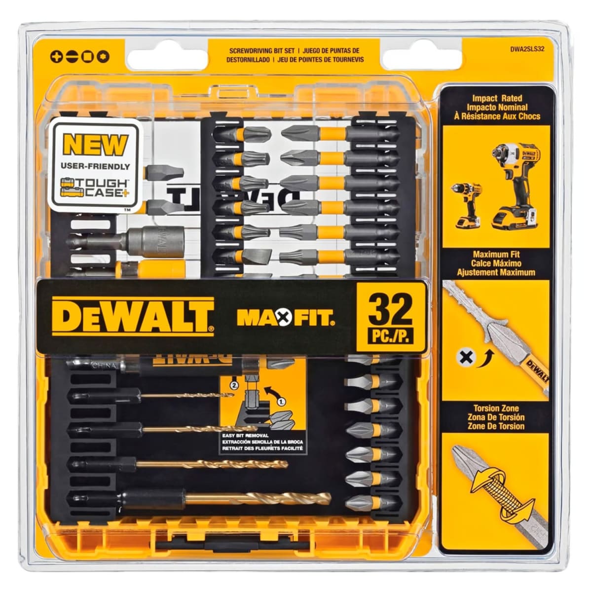 Set de 32 Puntas DeWalt MaxFit con Guía - DWA2SLS321