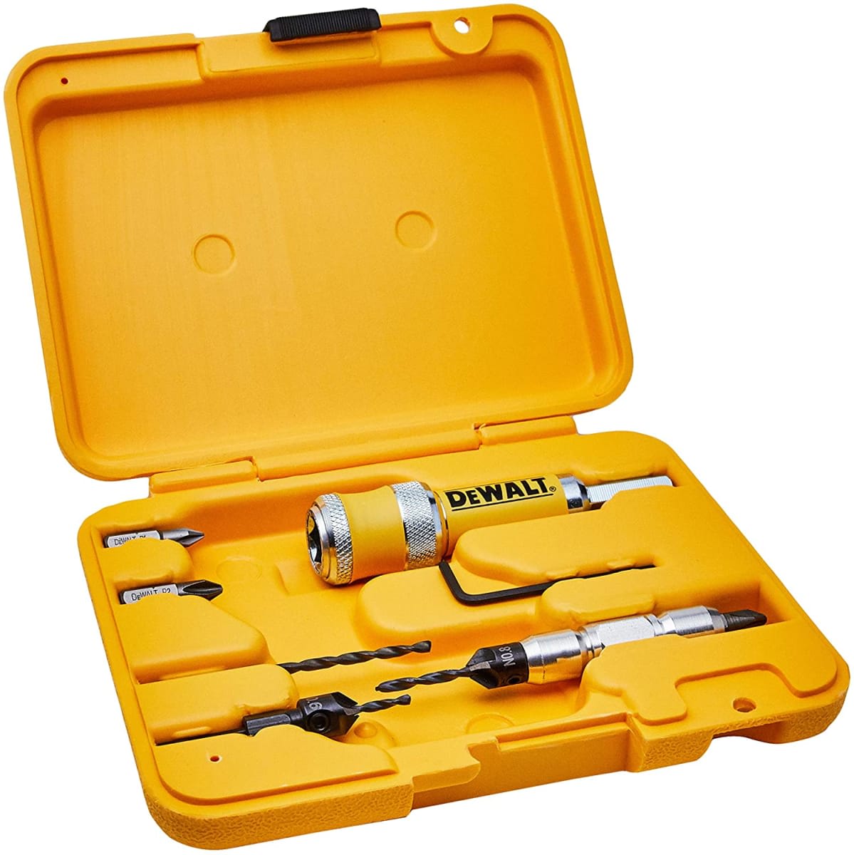 Set Guía Cambio Rápido Avellanador 8 Piezas Dewalt DW27301