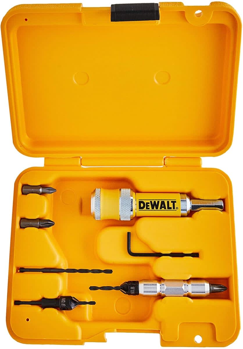 Set Guía Cambio Rápido Avellanador 8 Piezas Dewalt DW27302