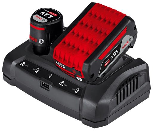 CARGADOR MULTIPLE BOSCH GAX 18 V-30 (12/14,4/18/USB)3