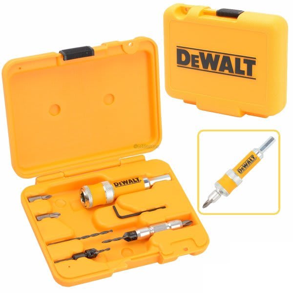 Set Guía Cambio Rápido Avellanador 8 Piezas Dewalt DW27303