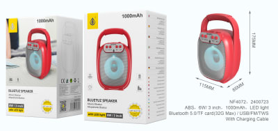 PARLANTE ONE PLUS NF-4072 ROJO1