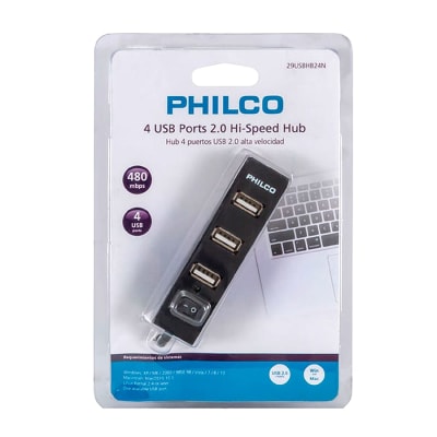 HUB PHILCO 4 PUERTOS 2.0 24B1