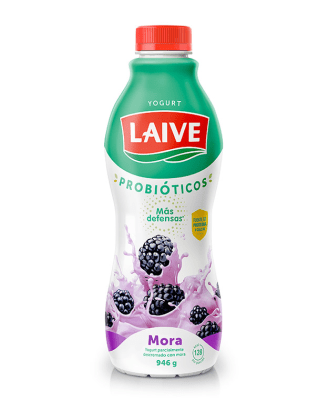 Laive Yogurt Probióticos Sabor Mora Botella 946gr