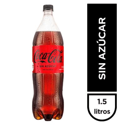 Coca Cola Gaseosa sin Azúcar Botella 1.5lt