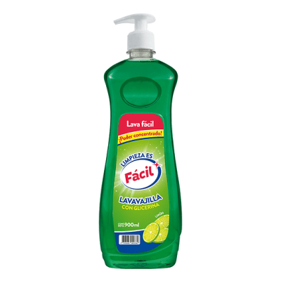Fácil Lavavajilla Líquida Limón Botella 900ml