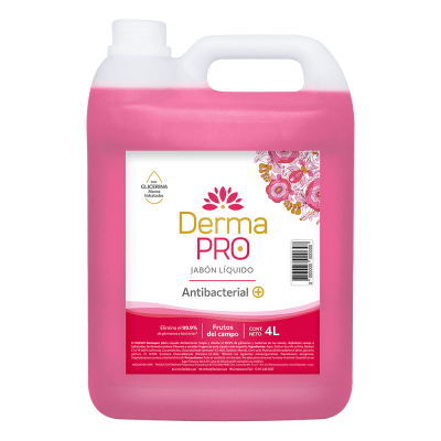 Derma Pro Jabón Líquido Antibacterial Frutos del Campo Galón 4lt1