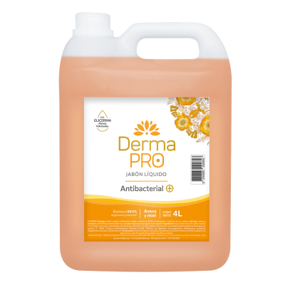 Derma Pro Jabón Líquido Antibacterial Avena y Miel Galón 4lt1