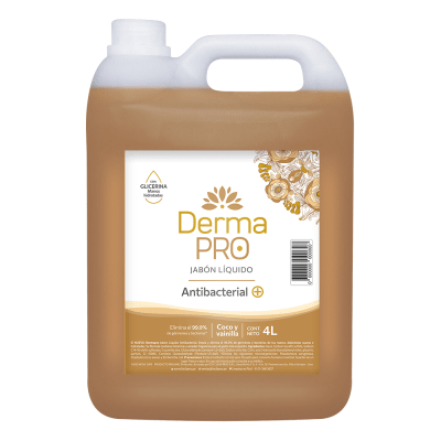 Derma Pro Jabón Líquido Antibacterial Coco y Vainilla Galón 4lt