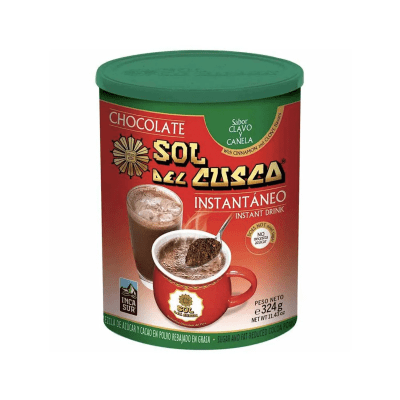 Sol del Cusco Chocolate Instantáneo con Canela y Clavo Pote 324gr