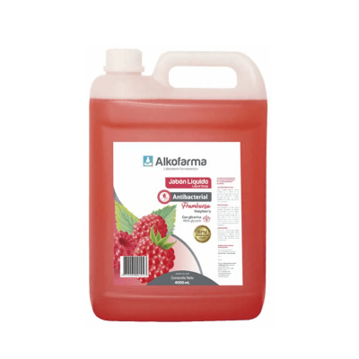 Alkofarma Jabón Líquido Antibacterial Frambuesa Galón 4lt