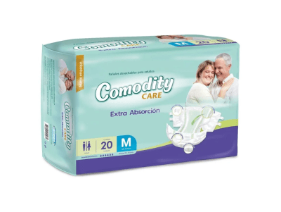 Comodity Care Pañal Extra Absorción Talla M Bolsa 20und1
