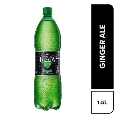 Evervess Gaseosa Ginger Ale Botella 1.5lt