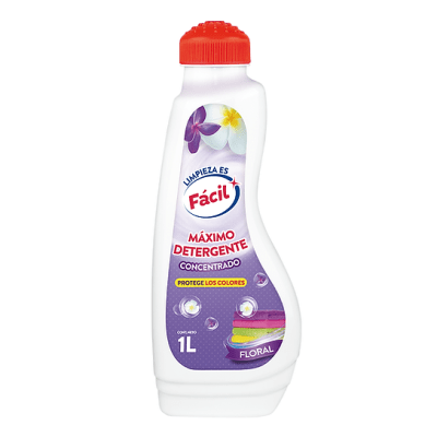 Fácil Detergente Concentrado Floral Botella 1lt1