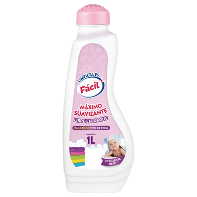 Fácil Suavizante Libre Enjuague Fragancia Bebé Botella 1lt