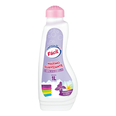 Fácil Suavizante Libre Enjuague Floral Botella 1lt