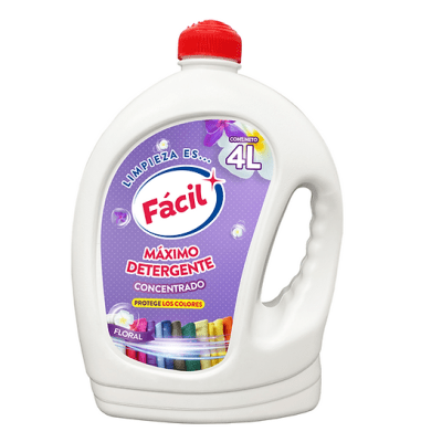 Fácil Detergente Concentrado Floral Galón 4lt1