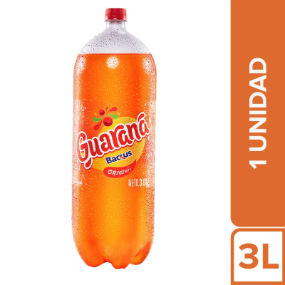 Guaraná Gaseosa Sabor Original Botella 3lt