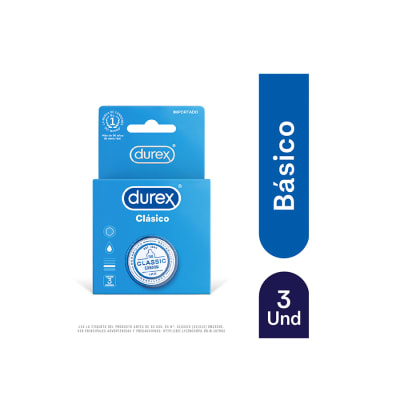 Preservativos Durex Clasico – Caja 3 UN