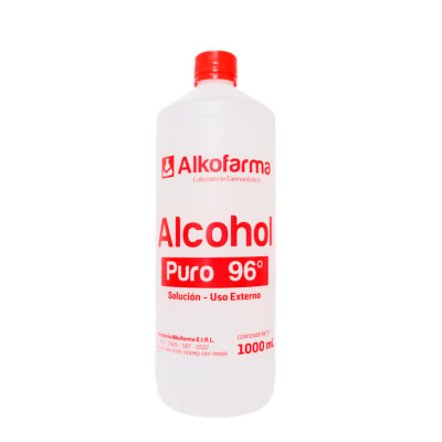 Alkofarma Alcohol Líquido Puro 96º Botella 1lt1