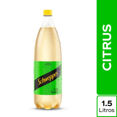 Schweppes Gaseosa Sabor Citrus Botella 1.5lt