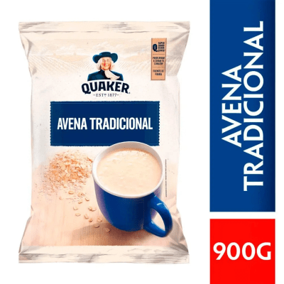 Quaker Avena Tradicional Bolsa 900gr